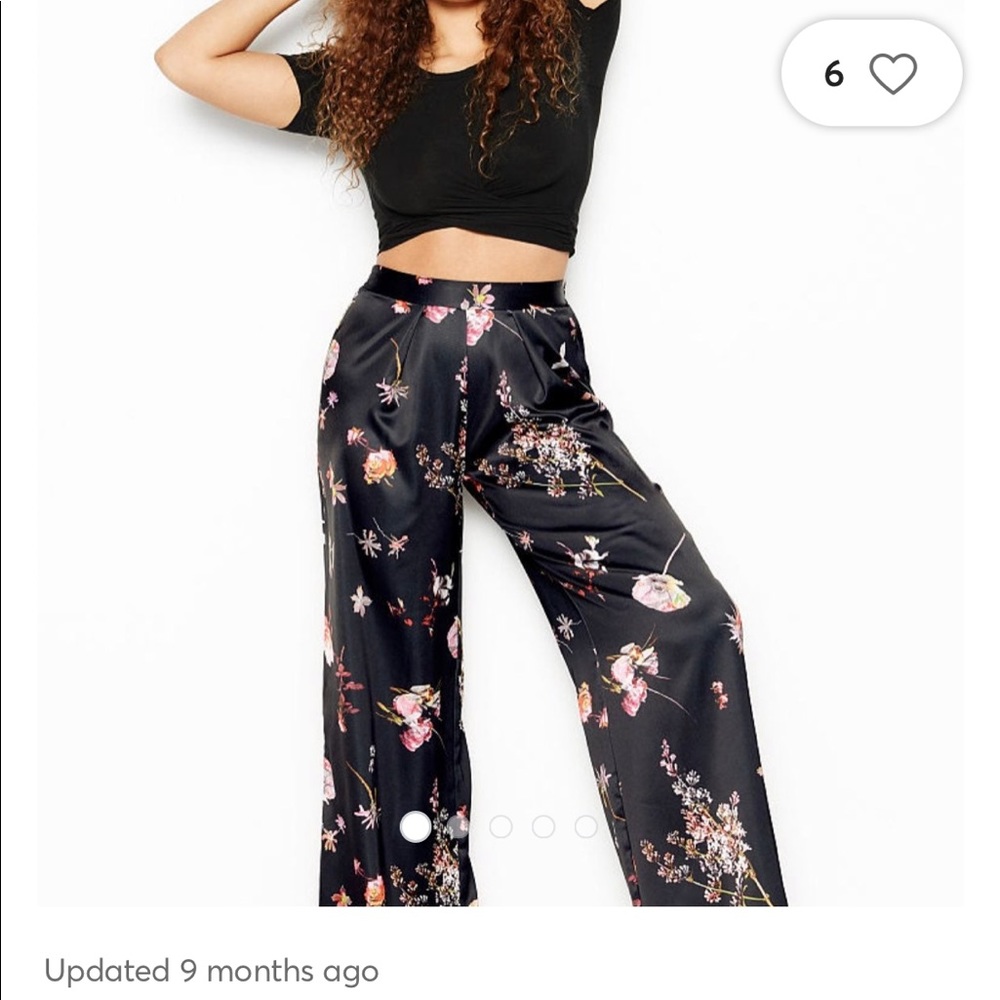 Satin wide leg pajama pants